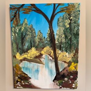Serene Forest Landscape Painting
